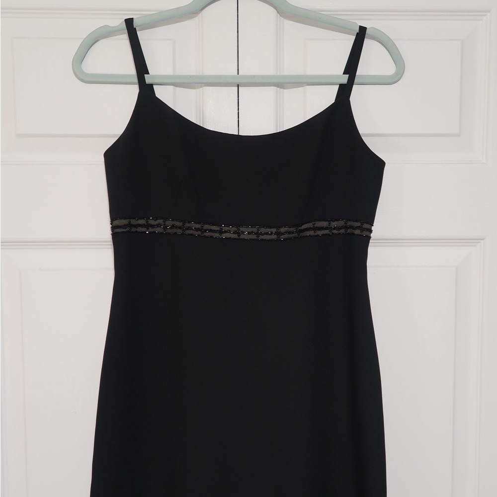 Ann Taylor Black Mini Dress with Beaded Detail Size 4P